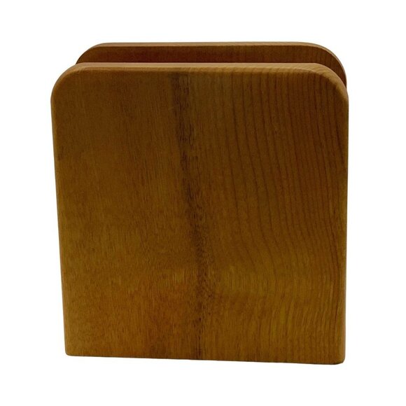 An original from Woods of the West Myrtlewood, Oregon Napkin Holder Rose Etching - Picture 3 of 8